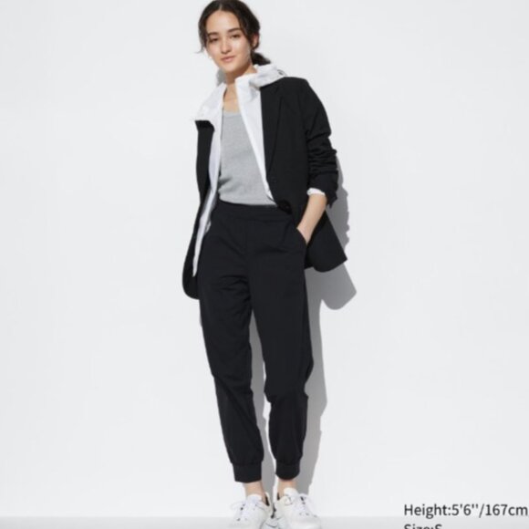 New with tag Women Ultra Stretch AIRism Jogger Pants size L Black - Picture 1 of 5